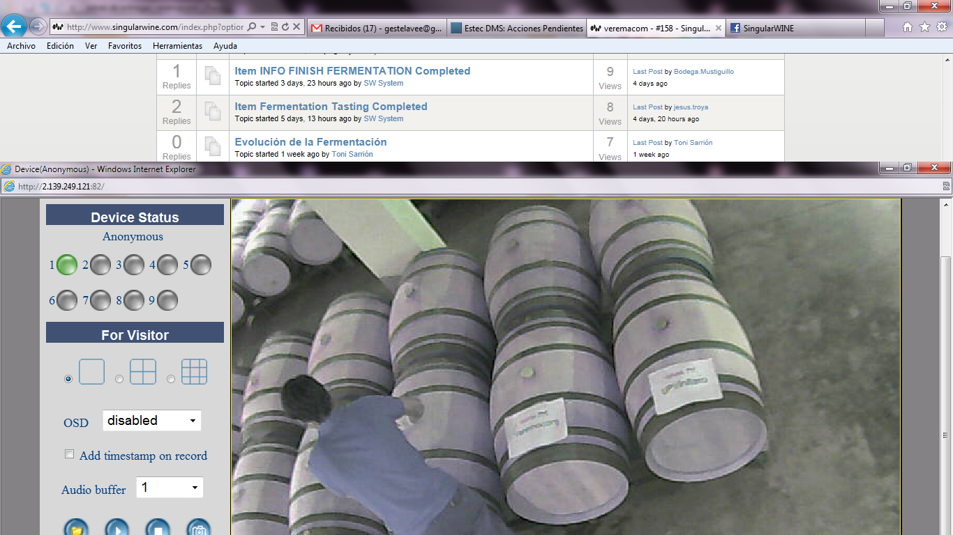 Tenemos acceso permanente a nuestra barrica y a los controles sobre crianza.